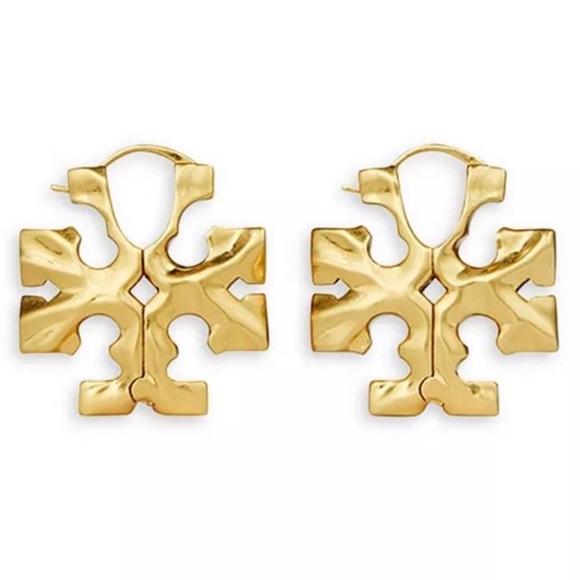NWOT Tory Burch Gold Statement Earrings - Picture 4 of 7